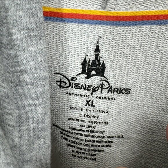 Disney parks  Sweatshirt XL gray  hoodie athletic athleisure  mickey mouse comfy - Picture 4 of 5